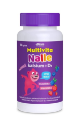 MULTIVITA NALLE KALSIUM+D3 100 MG/5 MCG 50 TABL