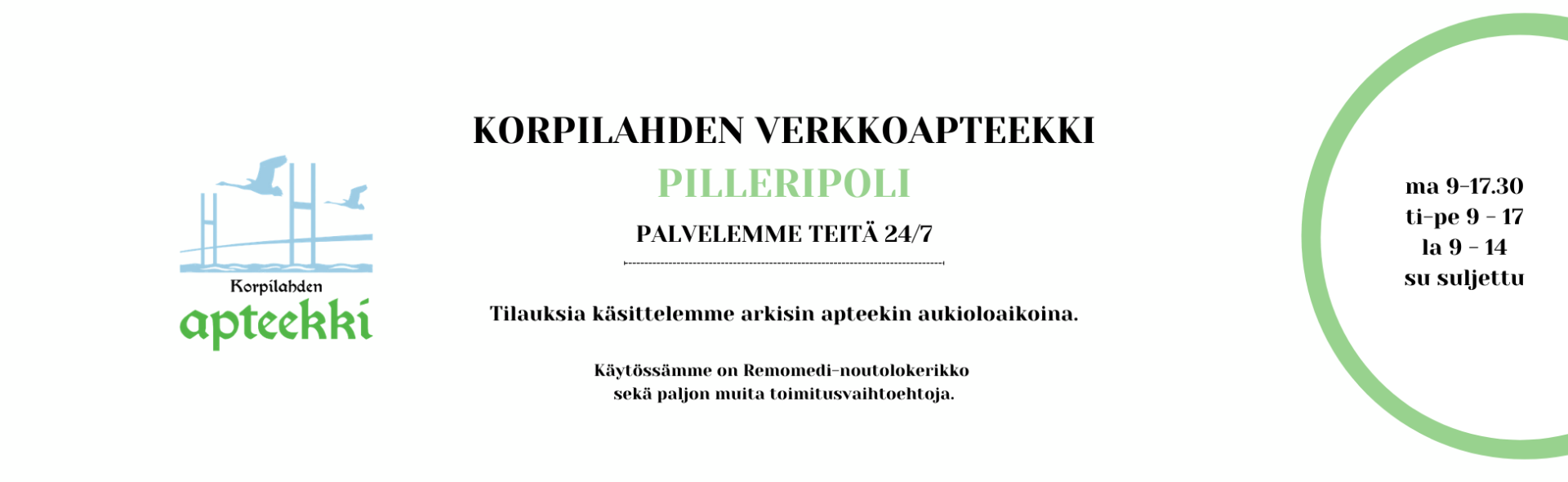 Korpilahden verkkoapteekki Pilleripoli